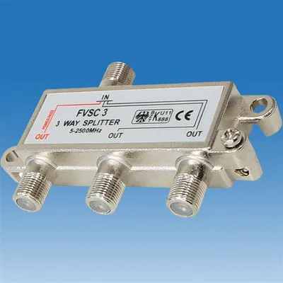Zdjęcie produktu dla Transmedia FVSC4P, Rozdzielacz kabli, 75 Ω, 5 - 2500 MHz, 1 szt., F-jack