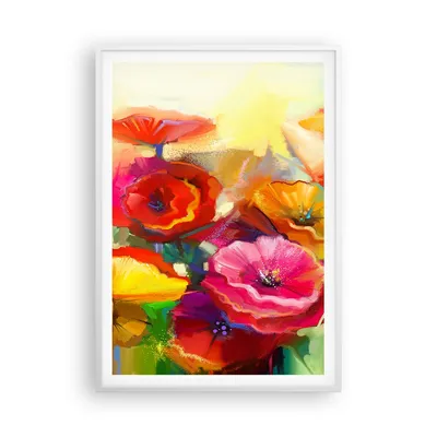 Produktbild von Gerahmtes Poster - Weißer Rahmen - Blumen Frühling Flora Garten - 70x100 cm - Wand Bild - Wanddeko - Wandbilder - Wandposter - Bilderrahmen - Bilder - Kunstdruck - Wandbild - P2WPA70x100-2877