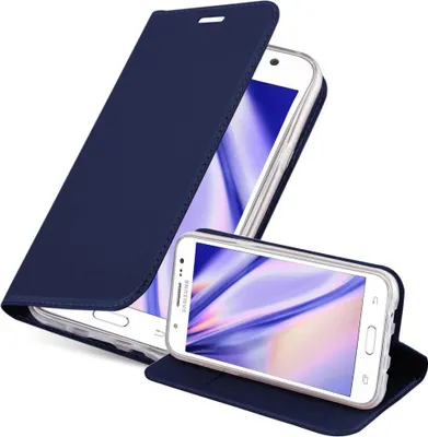 Obrázek produktu pro Cadorabo Pouzdro na mobilní telefon pro Samsung Galaxy J5 2015 Protective Case in Blue Cover Case Booklet
