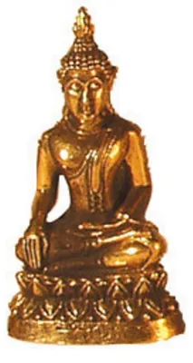 Produktbild von Dekorationsfigur Buddha aus Messing, 6,7 cm hoch, 6 cm breit