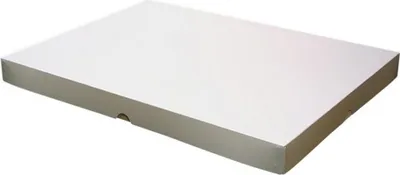 Productafbeelding van Mailingbox van kunststof, Frosty cadeauverpakking van polypropyleen kunststof met deksel, formaat A4, 32x23x2,5 cm, WIT, geribbeld, 10 stuks.