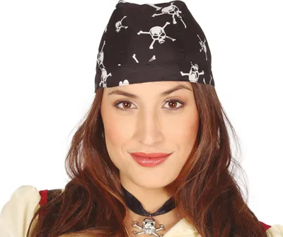 Immagine prodotto di foulard nero da pirata per adulti