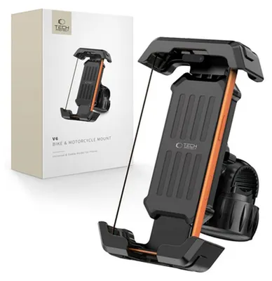 Obrázek produktu pro Držák na mobilní telefon na řídítka pro kola a motocykly, Tech-Protect V6, černý