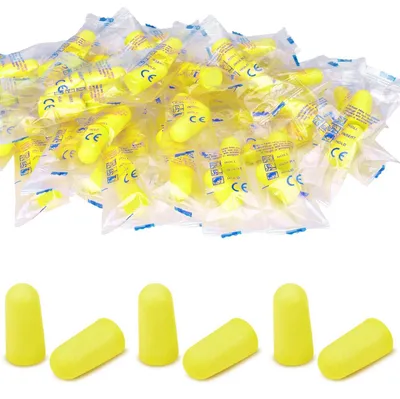 Immagine prodotto di Tappi per le orecchie per dormire, 38 dB di riduzione del rumore, confezione da 60 paia, colore giallo, in schiuma