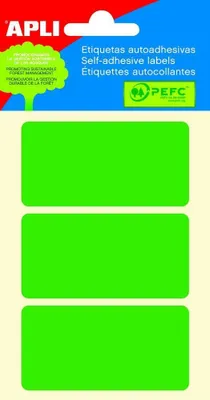 Immagine prodotto di Etichette Apli 34x67 mm/15 pz. verde 5 fogli