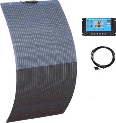 Obrázek produktu pro Ohebný solární panel, výkon 150 W, vodotěsné provedení, černá sada 150 W