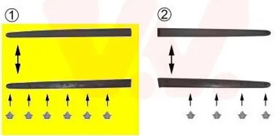 Produktbild von VAN WEZEL Zierleiste für die Tür Vorne Rechts Leiste passend für PEUGEOT 206 Schrägheck (2A/C) 4028424
