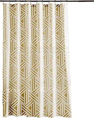 Image de DuraHome Rideau de douche 180 x 200 cm en PEVA, à motifs_HWN1522, GOLD