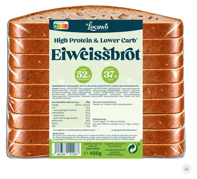 Produktbild von Locawo Low Carb Eiweissbrot | Proteinbrot 400g