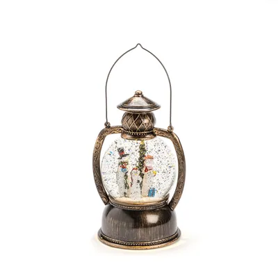 Image de Konstsmide Lanterne sphérique à LED "Famille de bonhommes de neige", remplie d'eau, fonctionne sur piles ; 3498-000