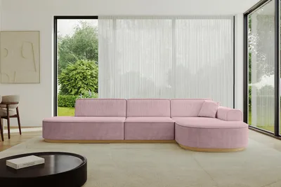 Produktbild von ALTDECOR Ecksofa in L-Form MARI-L2-v2 - 328x171x83 cm Rosa - Corner Sofa Bett Eckcouch Couch Wohnlandschaft Cauchsofa