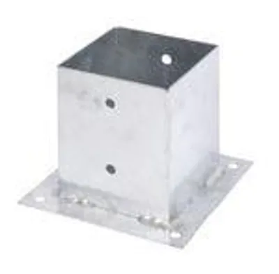 Immagine prodotto di Alberts 215439 Manicotto a vite, per pali di legno rotondi o quadrati, zincato a caldo, 121 x 121 mm, set di 2