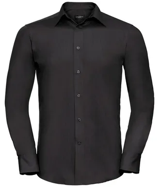 Produktbild von Russell Collection - Hemd für Herren Langärmlig FK1865 (3XL) (Schwarz)