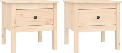 Immagine prodotto di Tavolini 2 pezzi 50x50x49 cm in legno di pino massiccio