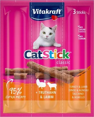 Zdjęcie produktu dla Vitakraft Cat Stick Classic Indyk i Jagnięcina 18g [18202]