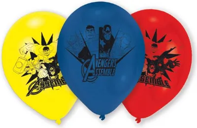 Produktbild von Avengers Latexballons, 6 Stück, 1 Packung.