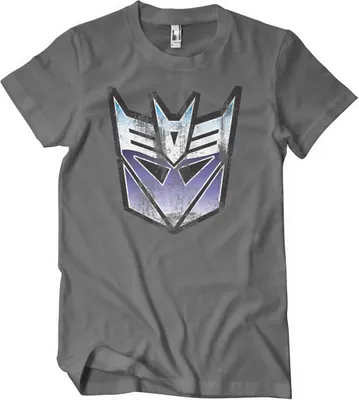 Produktbild von Distressed Decepticon Shield T-Shirt - Large - DarkGrey