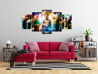 Produktbild von BUDDHA ABSTRAKT Acrylglasbild Modern Wandbild Glasbilder Bilder p-A-0038-k-o