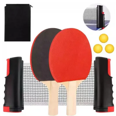 Obrázok produktu pre Pingpongový set na stolný tenis Rakety sieťové loptičky 3ks