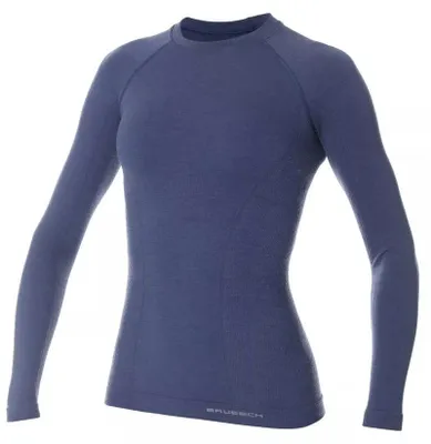 Zdjęcie produktu dla Koszulka termoaktywna damska Brubeck Active Wool LS12810 ciemnoniebieska S