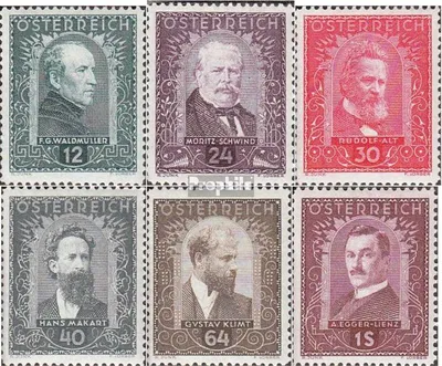 Produktbild von Briefmarken Österreich 1932 Mi 545-550 (kompl.Ausg.) postfrisch Österreich. Maler
