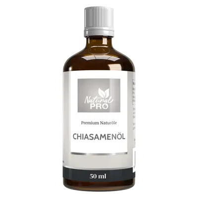 Produktbild von Chiasamenöl | hochdosiert, kaltgepresst & unraffiniert | reich an essentiellen Fettsäuren