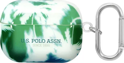 Image de U.S Polo, housse pour Airpods Pro Palm anti-choc en silicone, vert