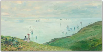 Produktbild von Coloray Küchenrückwand 100x50 Spritzschutz aus Glas - Cliffs at Pourville Monet