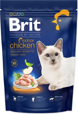 Produktbild von Brit Premium Cat Indoor Trockenfutter Huhn 800G