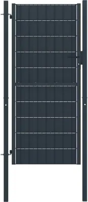 Produktbild von Zauntor PVC und Stahl 100x124 cm Anthrazit , Gartentore Design 2024