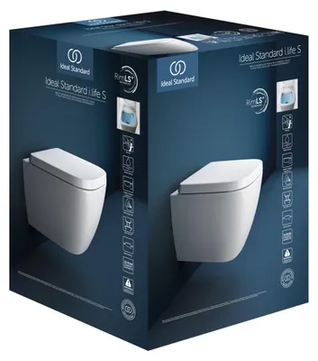 Immagine prodotto di Ideal Standard i.life S Ensemble de WC RimLS+, WC suspendu avec siège de WC, blanc, T473801, T473801