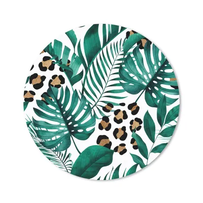 Produktbild von MuchoWow® Mauspad Mousepad Leopardenmuster - Blätter - Muster - Mädchen - Kinder - Jungen - Kinder 20x20 cm - Mousepads - Maus Mat - Pad - Mausunterlage - Schreibtischmatte