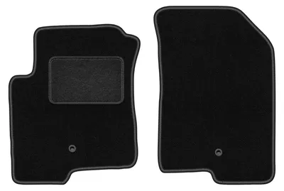 Image de Tapis de sol avant velours sur-mesure pour Dodge Caliber (2006-2011, hatchback) noir, jeu 2 pièces, fixations - STANDRAD
