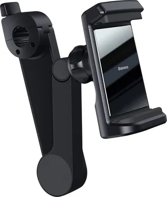 Image de Baseus Support De Téléphone Pour Appuie-Tête De Voiture Avec Chargeur Sans Fil Qi Intégré 15 W Noir (Wxhz-01)