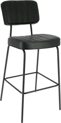 Image de Tabouret de restaurant en SIMILI CUIR Noir pour Interieur