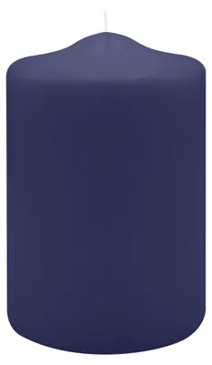 Produktbild von Spitzkopf Stumpen Kerzen Nachtblau Dunkelblau 15 x Ø 10 cm, 6 Stück