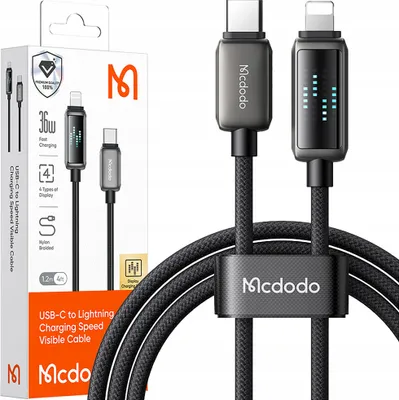 Produktbild von Mcdodo Ladegerät Usb-C Blitz Schnelles Ladekabel Für Iphone 1M Geführt