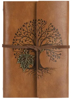 Produktbild von Kunstleder Notizbuch A6 Liniert Nachfüllbar Vintage Khaki