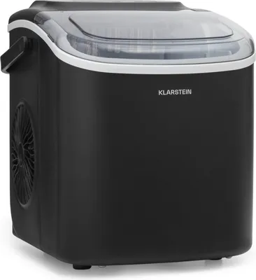 Produktbild von Klarstein Eiswürfelmaschine für Zuhause Camping Gastro, Schnelle Mini-Eiswürfelmaschine Klein, Profi Eismaschine für Große & Kleine Eiswürfel, Selbstreinigend, 1,3L Wassertank, 12kg Eis in 24h