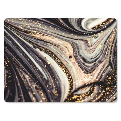 Produktbild von MuchoWow® Mauspad Mousepad Marmoroptik - Schwarz - Gold - Weiß - Glitter - Marmor 40x30 cm - Mousepads - Maus Mat - Pad - Mausunterlage - Anti Rutsch