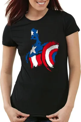 Produktbild von style3 Captain is coming Damen T-Shirt, Farbe:Schwarz, Größe:S