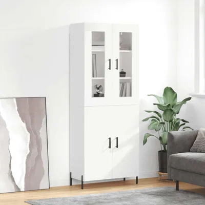 Immagine prodotto di vidaXL Credenza bianca 69,5x34x180 cm Materiale a base di legno