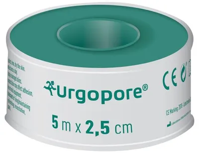 Productafbeelding van CEROTTO IN ROCCHETTO URGO URGOPORE, 5 meter x 2,5 cm