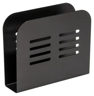Produktbild von Serviettenhalter Serviettenständer Serviettenbox - Freistehend - Schwarz - Für Papier- und Stoffservietten - 15 x 12,5 x 4 cm