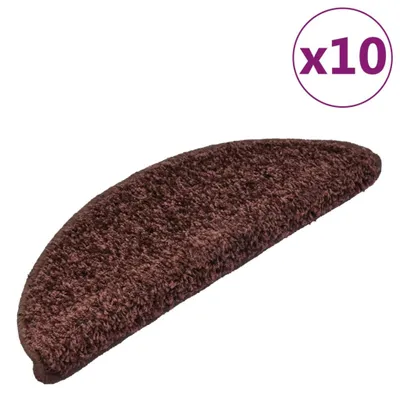 Immagine prodotto di vidaXL Tappetini per gradini 10 pezzi 65x21x4 cm Marrone