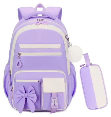 Image de Ensemble de 2 sacs à dos pour filles - Sac à dos enfant avec trousse