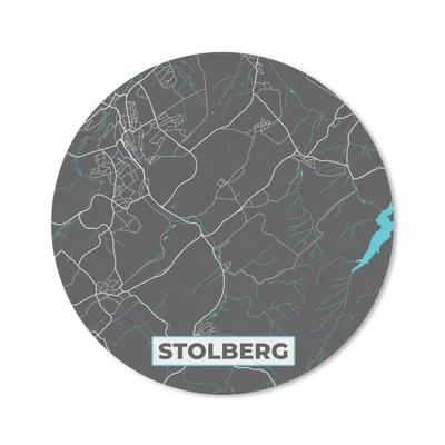 Produktbild von MuchoWow® Mauspad Mousepad Blau - Deutschland - Karte - Stadtplan - Stolberg 30x30 cm - Mousepads - Maus Mat - Pad - Mausunterlage - Tischunterlage - Schreibtischmatten
