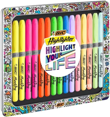 Immagine prodotto di BIC 992733, 15 pezzi, Blu, Verde, Arancione, Rosa, Magenta, Giallo, Blu, Verde, Arancione, Giallo, Rosa, Magenta, Gomma, Rotondo, Inchiostro a base d'acqua