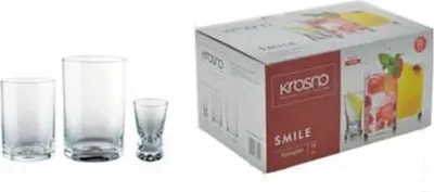 Produktbild von Wassergläser Saftgläser Whiskygläser Trinkgläser | Set von 18 | Smile | für zu Hause, Restaurants und Partys | Spülmaschinenfest