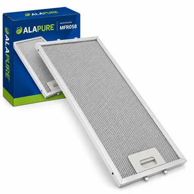 Image de Filtre métallique Alapure, compatible avec Zanussi 50268357006, dimensions : 432 x 200 x 10 mm
